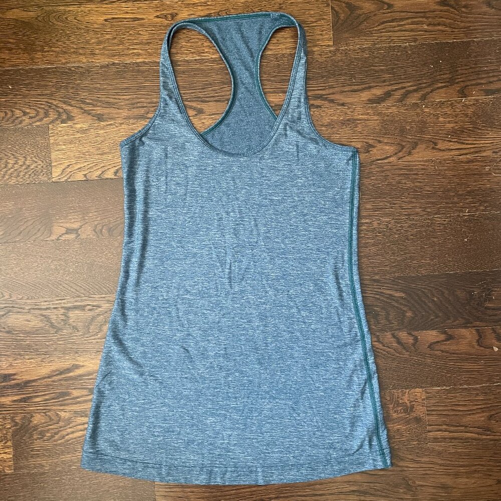 Lululemon Cool Racerback Tank Top Heathered Blue-Women’s Size 6